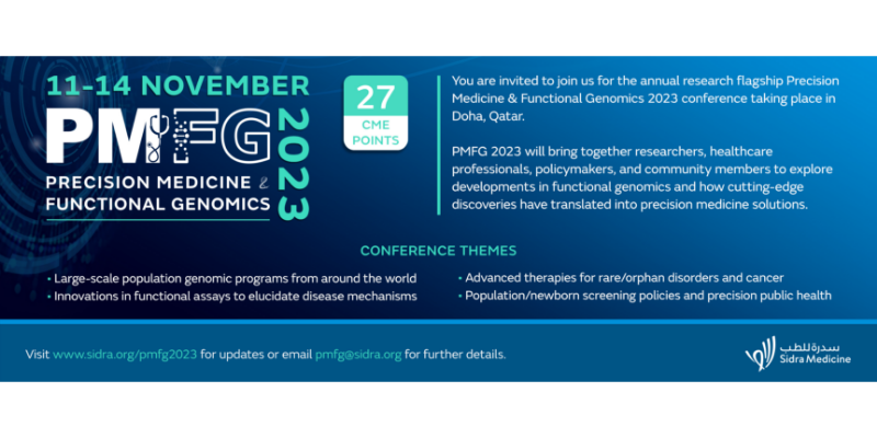 Sidra Medicine To Host Precision Medicine Functional Genomics Pmfg Sidra Medicine To Host Precision Medicine Functional Genomics Pmfg